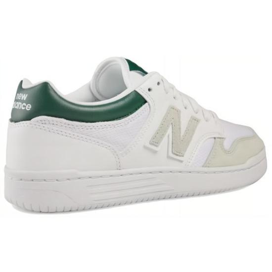 New Balance 480 Low White Grey Nightwatch Green - BB480LKD