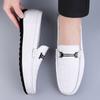 Fashion Summer New White Men Loafers Genuine Leather Mens Slip On Shoes High Quality Men Casual Footwear Male Comfortable Business Shoes