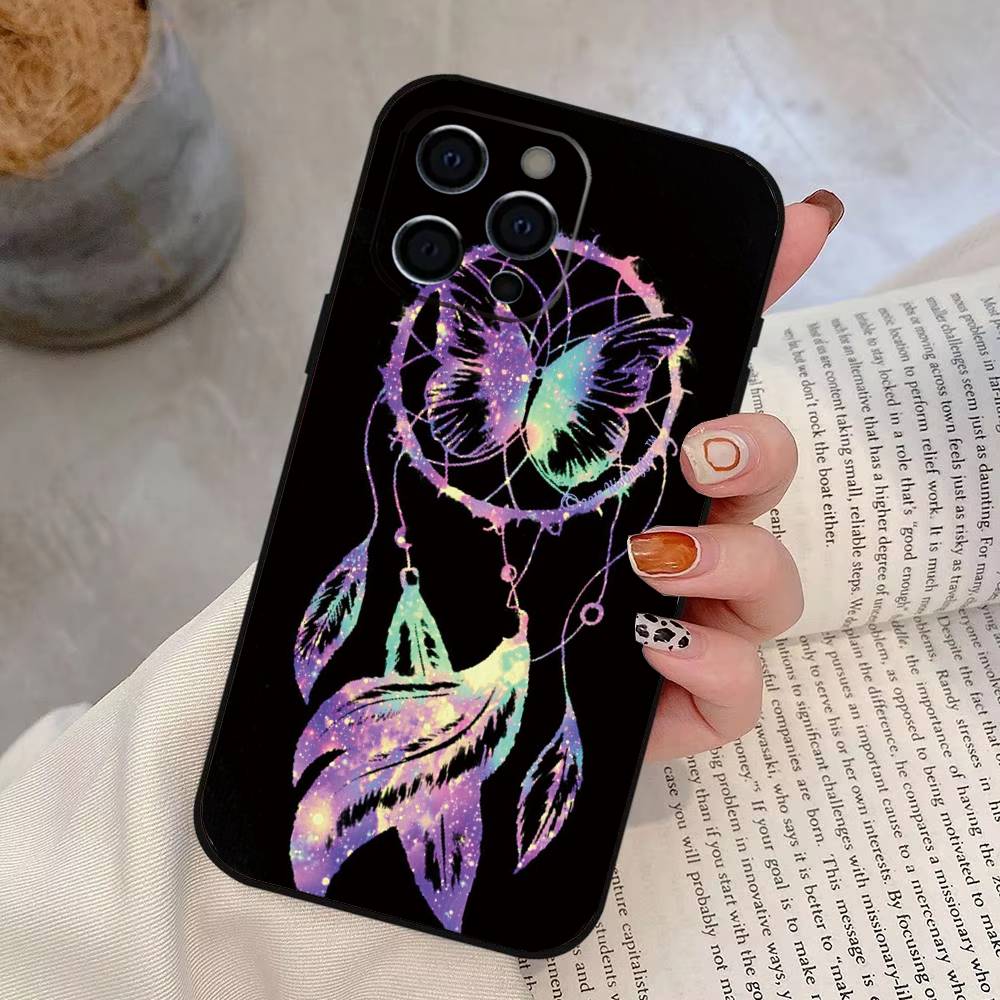 

Dreamcatcher Feather Phone Case Silicone Soft For IPhone 17 16 15 14 13 12 11 X XR Plus Pro Max Plus iPhone15ProMax
