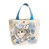 Süße Tierprint-Tragetasche Kinder Canvas-Tasche mit Katze Border Collie Prints Wiederverwendbare Einkaufstasche für Erwachsene Jungen Mädchen Schule Picknick Ausflug