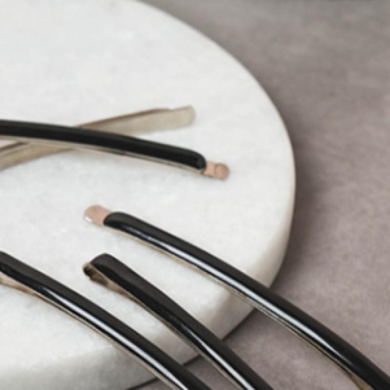 Daiso Indah Haarklammer Epoxy Runde Form 6er-Pack