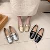 Frühlings-Herbstschuhe Damen Flats Weich Mode Marke Büro Damen Schuhe Schwarz Gold Silber Übergröße 42