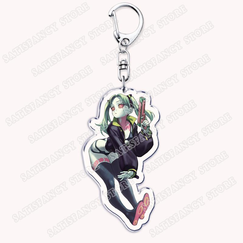 Portachiavi Anime Cyberpunk per Donne Accessori Borsa Edgerunners Rebecca Lucy Gloria Faraday Portachiavi Gioielli Fan Amici Regali