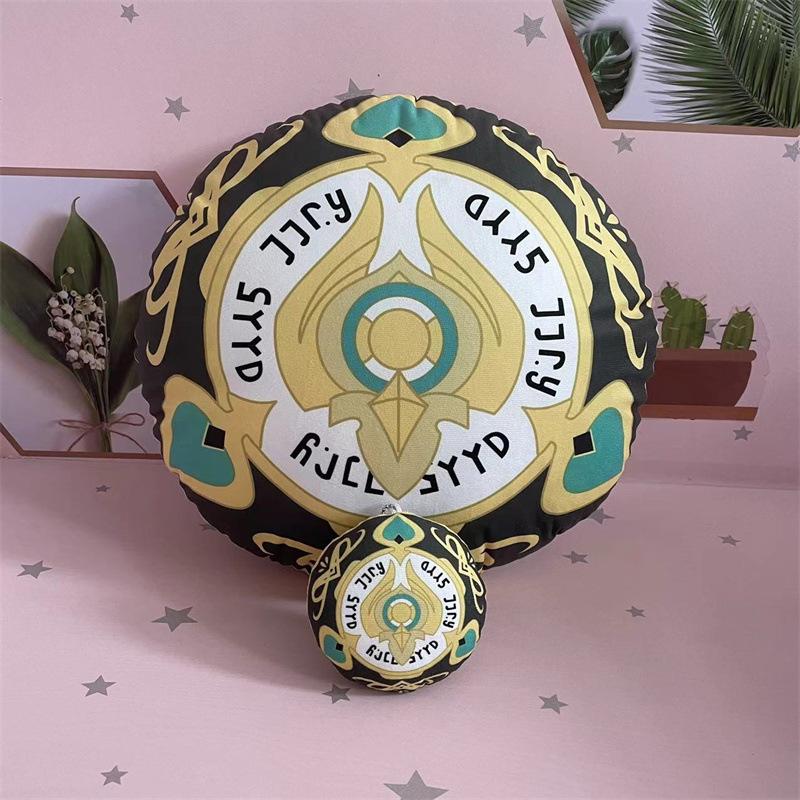 Honkai Rail Star Gold Coin Plush Throw Pillow Game Props Printing Back Cushion