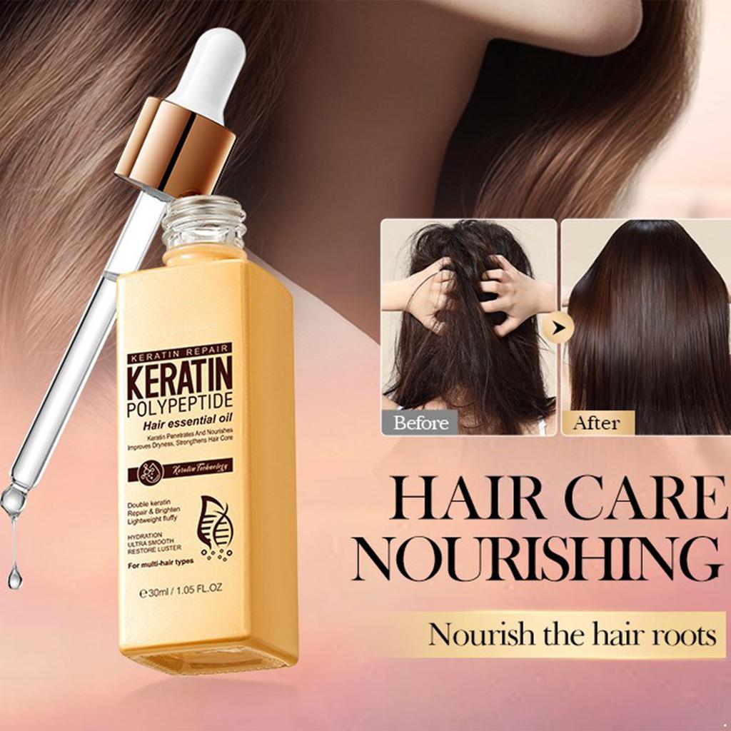 Moisturizing Hair Oil Treatment – 30ml Shine Enhancing Serum for Split Ends, Paraben-Free Smoothing Formula for All Hair Textures