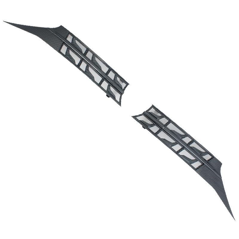 Fits 25 Denza D9 models: Front Windshield Insect Screen with ABS Baked Paint, Bright Carbon Fiber Pattern, Matte Black.
