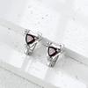 Luxuriöses Set mit Ohrringen und Ringen für Damen, 925er Sterlingsilber, natürlicher Rhodolith-Edelstein, Modeschmuck, Geschenk zur Geburtstagsfeier