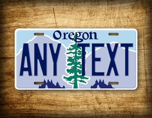 

Custom Oregon Pine Tree Mountain Vintage License Plate Style Aluminum Metal Sign Personalized Pacific Northwest Wall Art Decor f 15x30cm(5.9x7.8inch)