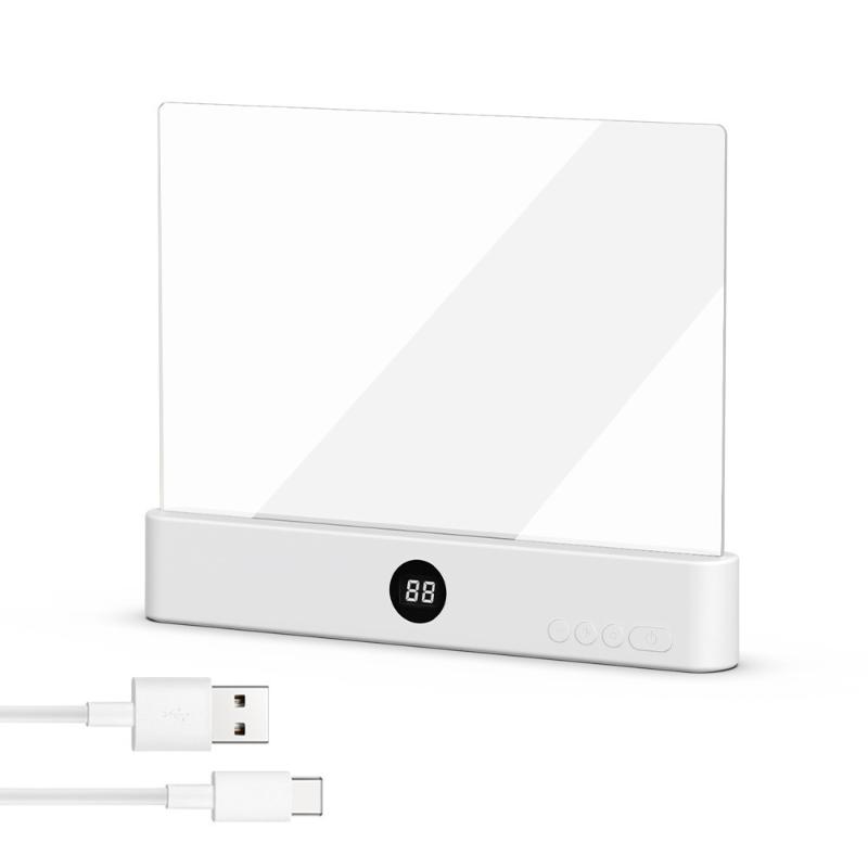 

Reading Lamp Book Light Rechargeable Clear Led Flat Reading Light Dimmable Panel Plate Lamp 3 Colors Timer Full Page Light A1