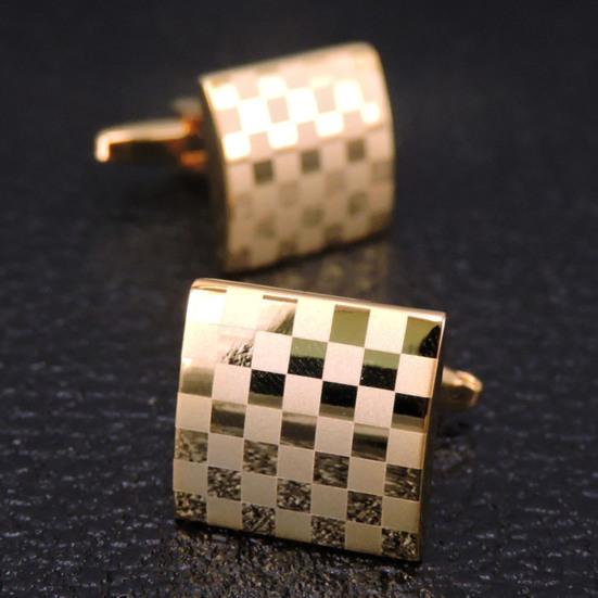 1 Pair Shirt Cufflinks High Durability Polish Surface Copper Men Business Shirt Cufflink Garment Decor Birthday Gift