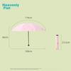 UV Protection Umbrella, Three-Fold, Black Gel Sunscreen Umbrella for Rain And Shine, Sunshade Umbrella, Mountain Cherry Pink