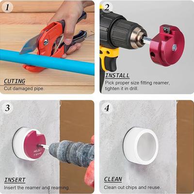 PVC Pipe Reamer PVC Fitting Saver for Water Lines Drain Lines and Vent Lines Plumbing Tool for Inside Pipe Cutting Clean