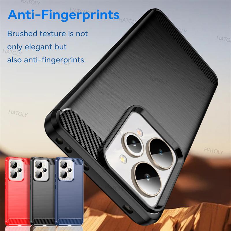 For Realme 15 Case Cover Realme 15 Realme 15 Pro Cover Funda Luxury Shockproof Anti-Slip Brushed TPU Protective Phone Back Cases
