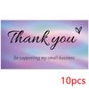 10-50pcs Thank You Cards for Supporting My Small Business Holographic Rainbow Card for Retail Store Goods Customer Package card