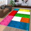 Colorful Block Pattern Rug for Bedroom Living Room Home Decor Suitable for use as an anti-slip for living room bedroom sofas