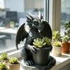3D Printing Dragon Flower Pot Succulent Green Plant Pot Flower Fantasy Flying Dragon Holding Pot Desktop Storage Decorative Pen Holder
