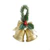 Christmas Bell Ornaments with Berries Festive Hanging Glittery Bells for