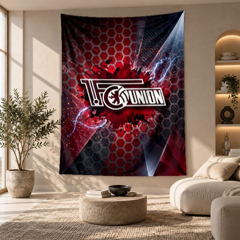 Decorative Tapestry,Union Berlin FC Printed Wall Art, Lightweight Wall Hanging For Bedroom Background