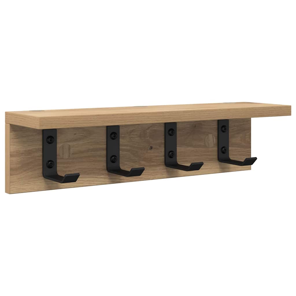 Wall Mounted Nightstand Artisan Oak Finish 40 x 10.5 x 10.5 cm