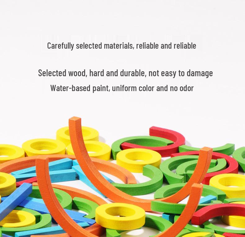 Creative Colorful Circle Puzzle Blocks: Interactive Early Education Toy for Parent-Child Play