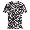 Summer 3D Vegetable Printed Casual Comfortable Fashionable Plus Size T-shirt- Soft Medium Elastic Polyester Fiber Fabric Summer Loose Casual Wear