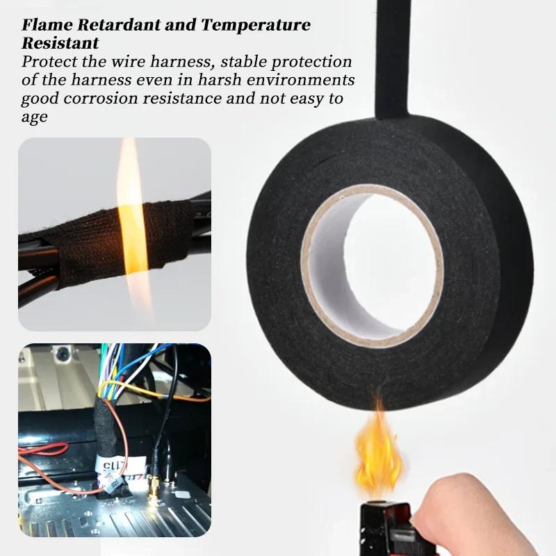 5Pcs Tape Car Cable Harness Wiring Loom Protection Waterproof Tape Electrical Insulating Tape Heat Resistant Harness Tape