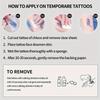 Vibrant Waterproof Eyeshadow Tattoo Stickers for Women Floral and Foliage Designs Perfect for Valentine's Day Halloween Christmas Stage Shows