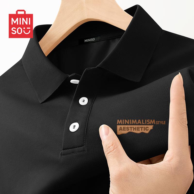 MINISO Men s Summer Loose Casual Polo T-Shirt 3XL