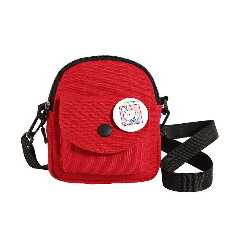 Simple And Lovely Canvas Mini Bag For Women 2024 Korean Style Vintage Street Fashion Crossbody Bag