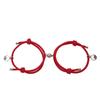 2pcs Mountain Alliance Each Other Couple Red Rope Bracelets a Pair of Magnet Stone Girlfriends Gift Braided Rope Jewelry