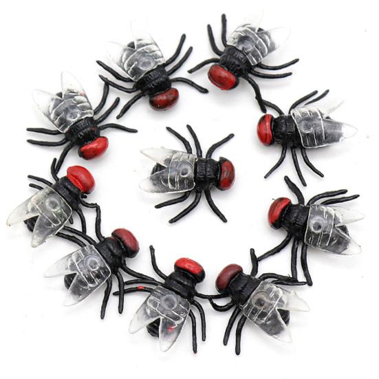 20 Stück Simulationsfliegen Realistisch Täuschung Lebhaft Ekelhaft Anti-Fading Scherz Requisiten Mini Halloween Party Fliegenmodell Tier Spielzeug Partyzubehör