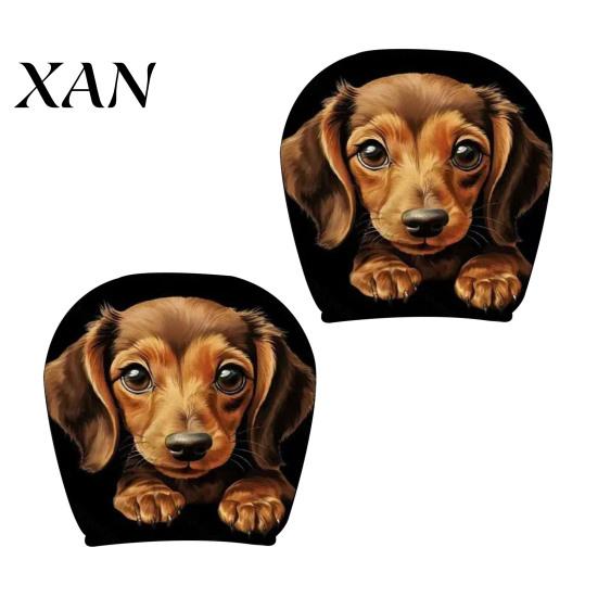 Vehicle Interior Comfort Accessories Halloween Car Headrest Cover, Scary Pattern Print Stretchable Soft Fabric Guard Protector, Breathable Polyester