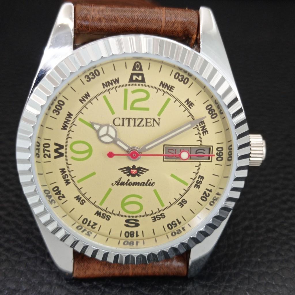 VINTAGE REFURBISHED CITIZEN AUTOMATIC JAPAN MENS GOLDEN DIAL WATCH a447053-1
