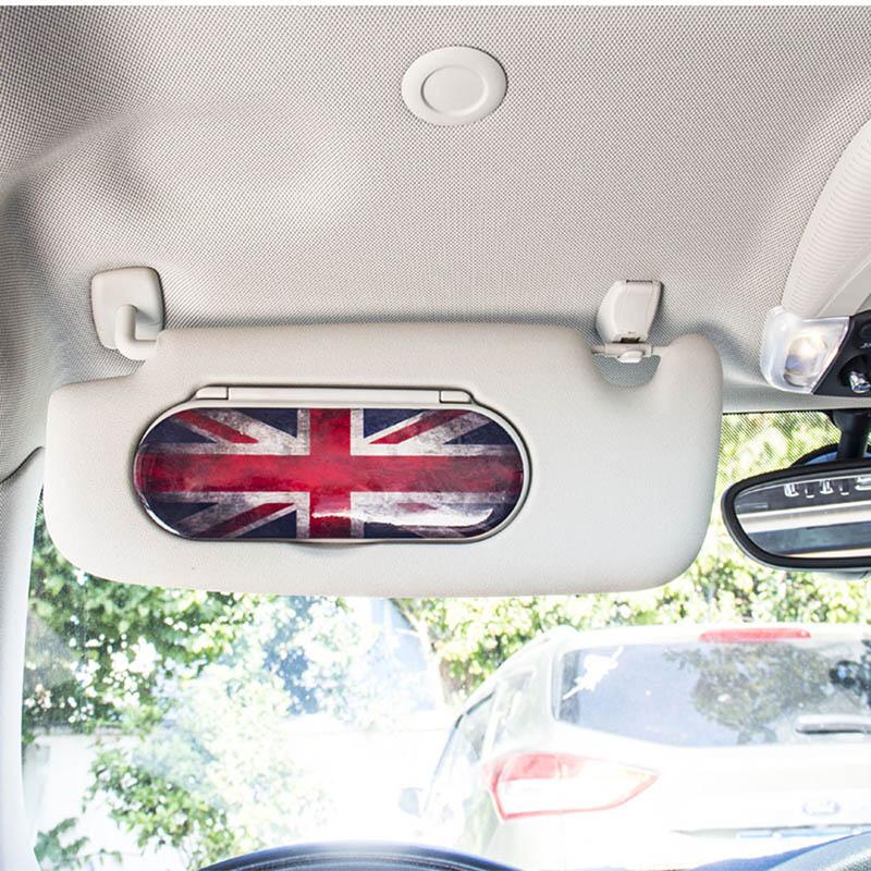 Car Epoxy Stickers Sun Visor Makeup Mirror Back Decals Decoration For Mini Cooper F55 F56 Interior Decorative