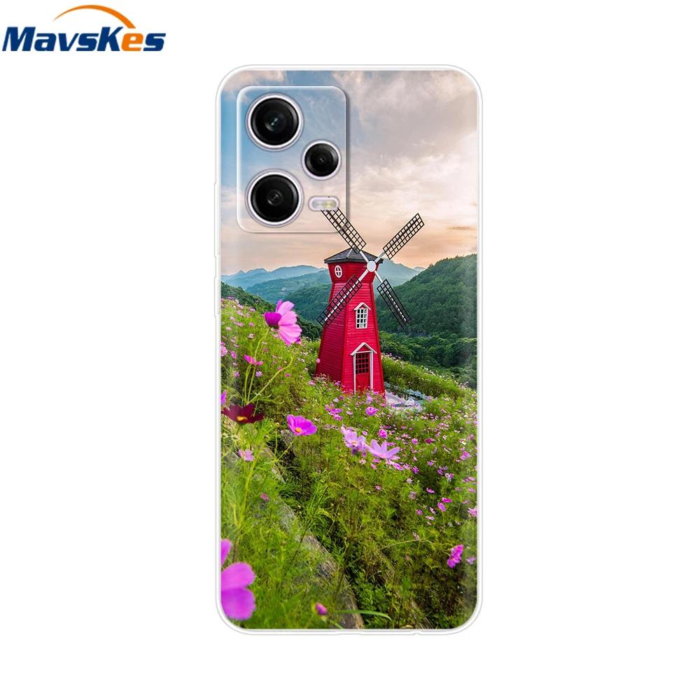 For Redmi Note 12 Pro Case Note12 Pro Cover Printed Silicone Phone Cover for Coque Xiaomi Redmi Note 12 Pro 5G Phone Case Funda