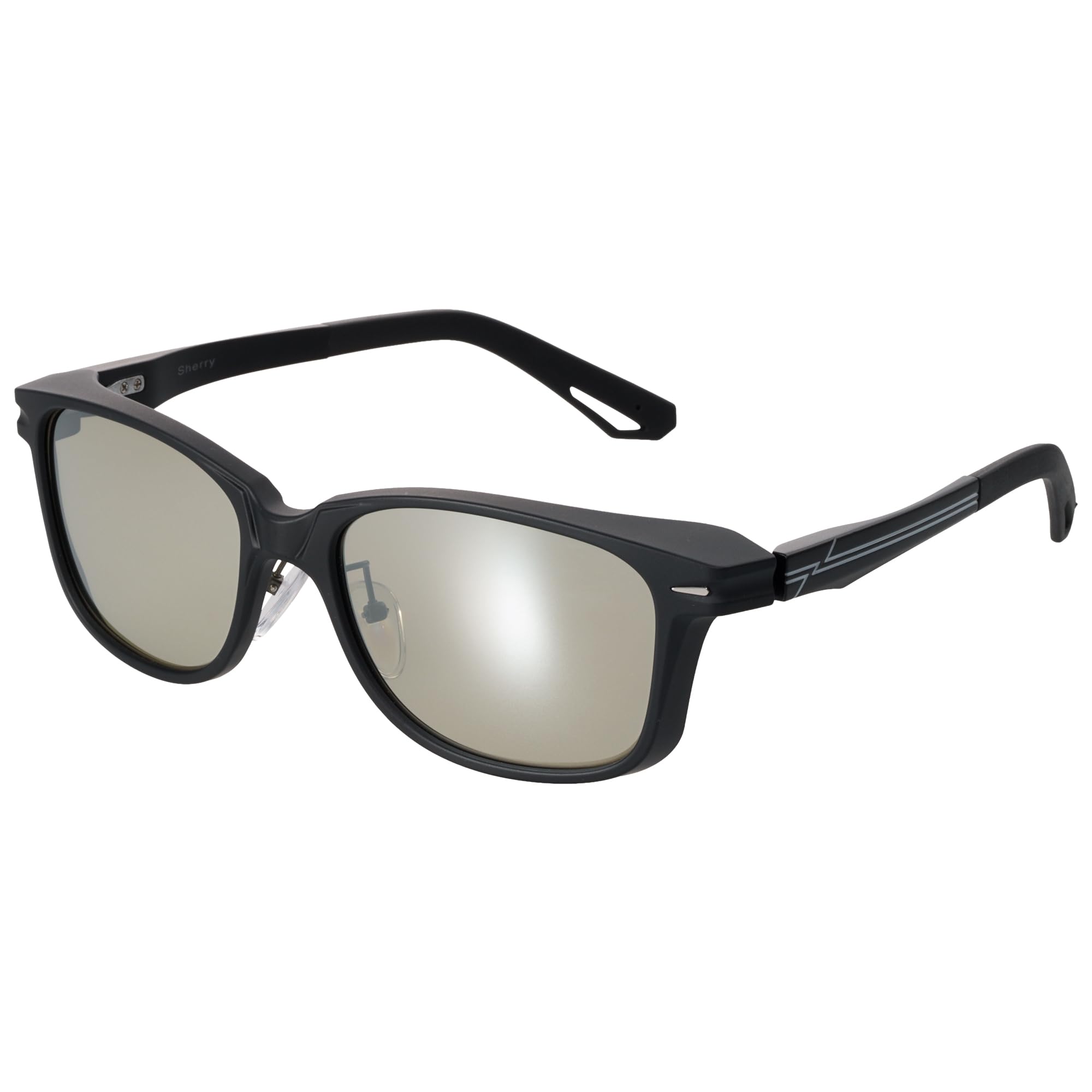 Zeque Polarized Sunglasses Sherry Matte TRUEVIEW MIRROR [Zeque] F-2280 Black/Black SPORTS/SILVER