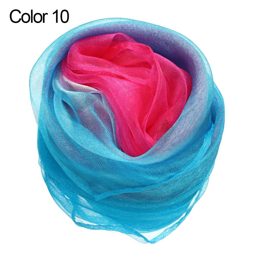 Music Scarves Juggling Performance Props Square Silk Scarf Gradient Color Scarf Gradient Color Dancing Scarf Dance Scarfs