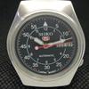 POUŽITÉ VINTAGE SEIKO 5 AUTOMATIC 6309A JAPONSKO PÁNSKÉ D/D ČERNÉ HODINKY 608i-a316819-2 SKU608i-a316819