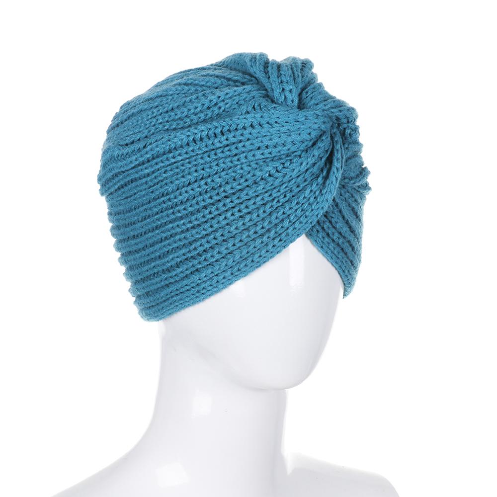 Autumn Winter Hair band Knitted Head Wrap Caps Ladies Turban Twist Headwrap Hat Women Felt Hat