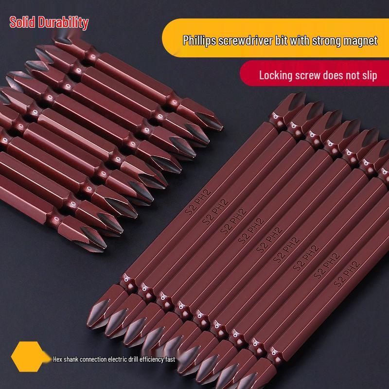 Industrial-Grade Magnetic Phillips Screwdriver Bit Set - Super Hard for Electric Screwdrivers and Hand Drills