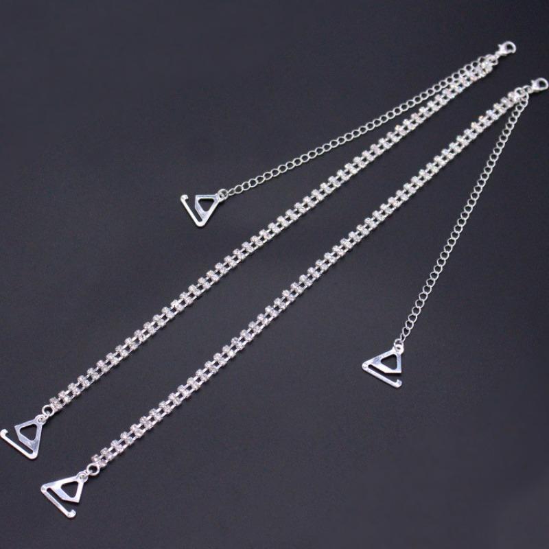 2pcs Adjustable Shoulder Straps Fashion Accessories Crystals Body Jewelry Women Rhinestones Bras Strap Wedding Dress