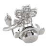 flour Brooch Pt900Platinum/diamond flour 3.5g Women Used