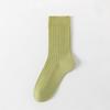 Female Spring and Autumn Pure Color All Build Loose Mouth In The Tube Pile Pile Cotton Socks