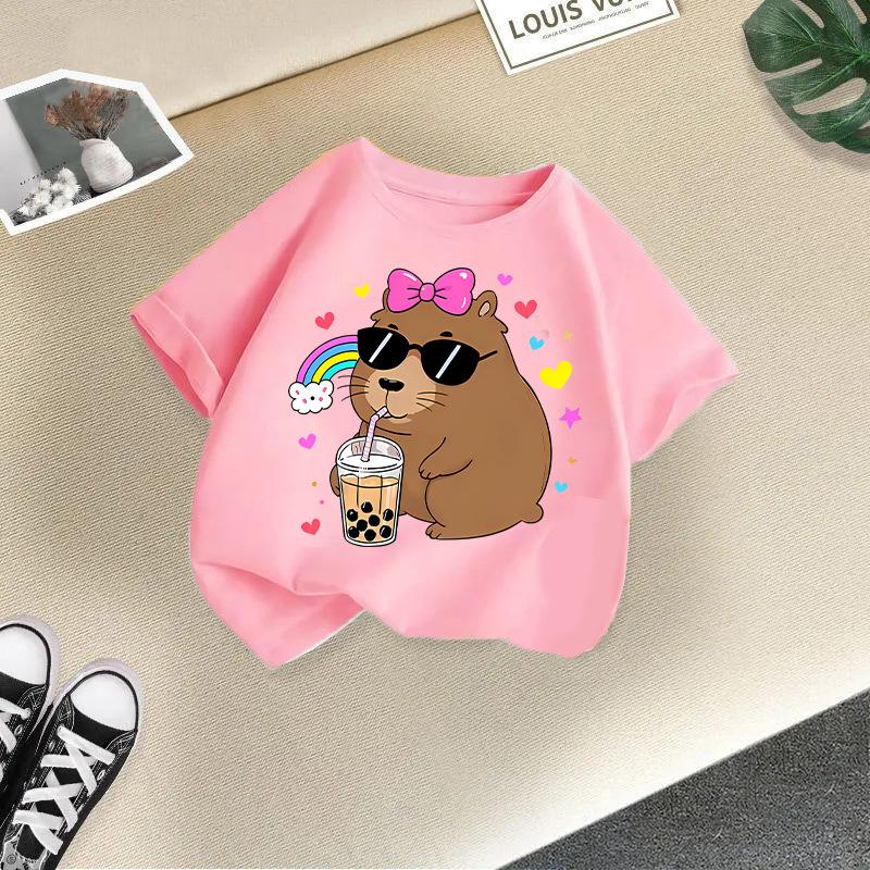 Children's Casual Short-sleeved T-shirt - Summer Girls' And Boys' Fashionable And Cute T-shirt