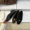 French Flat-bottomed Small Fragrant Wind Velvet Doudou Single Shoes Women's Shoes 2025 New Autumn and Winter Versatile Outer Wear Mao Mao Shoes
