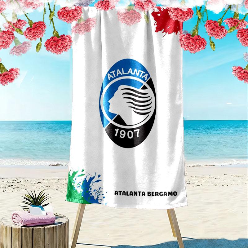 Atalanta Logo Print Beach Towel, Large Soft Quick Dry Towel for Beach Camping Swimming