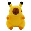 Capybara Pikachu Plüschtier, 23 cm, Braun-Gelb, Hochwertiges Weiches Kuscheltier für Kinder, Sicheres Kuschelgeschenk