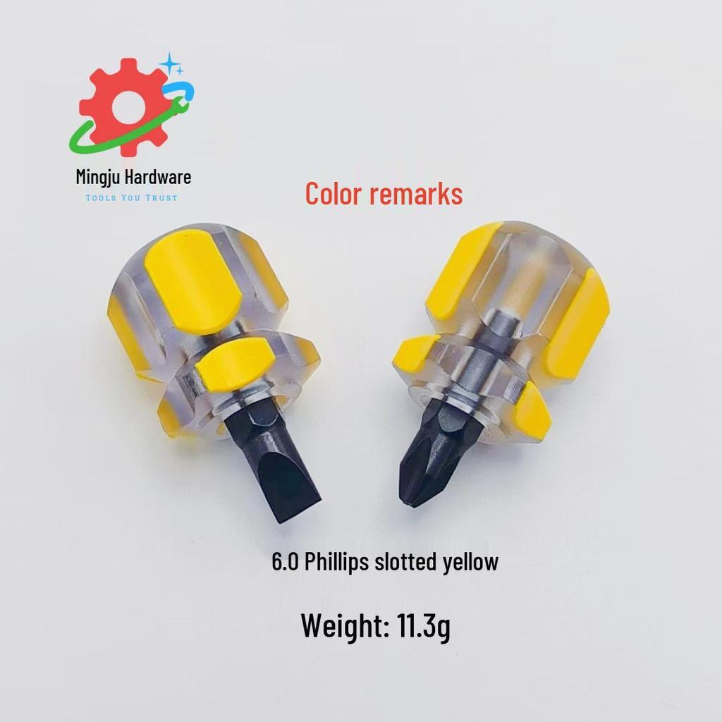 Colorful Carrot Handle 6.0 Phillips and Slotted Mini Screwdriver for Car Mudguards