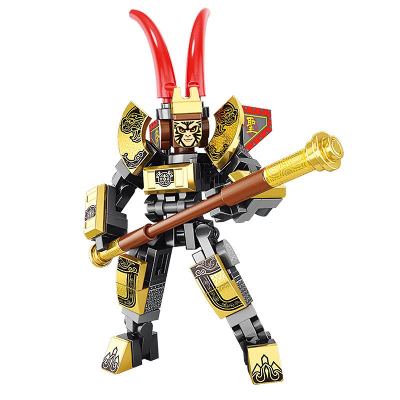 Children And Boys Journey To The West Nezha Guochao Toys Compatible Lego Small Particle Building Block Assembly Small Box