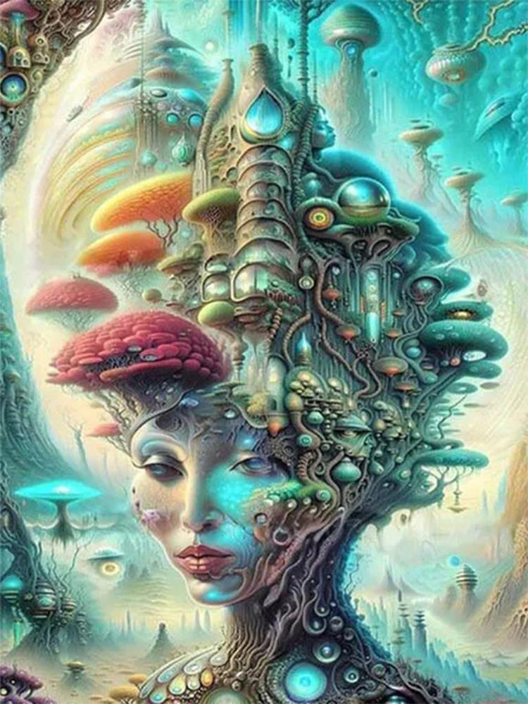 Dream Woman Diamond Art Girl Fairy 5D Full Round New 2023 Diamond Painting Portrait Painting Children's Hobbies